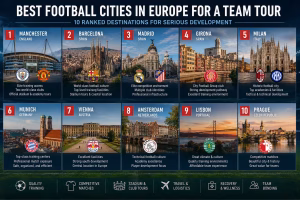 best football cities in Europe for a team tour